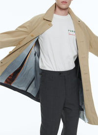 Jacques Tati Trench coat in cotton twill - Beige