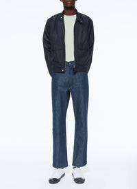 Blouson déperlant à zip - Marine