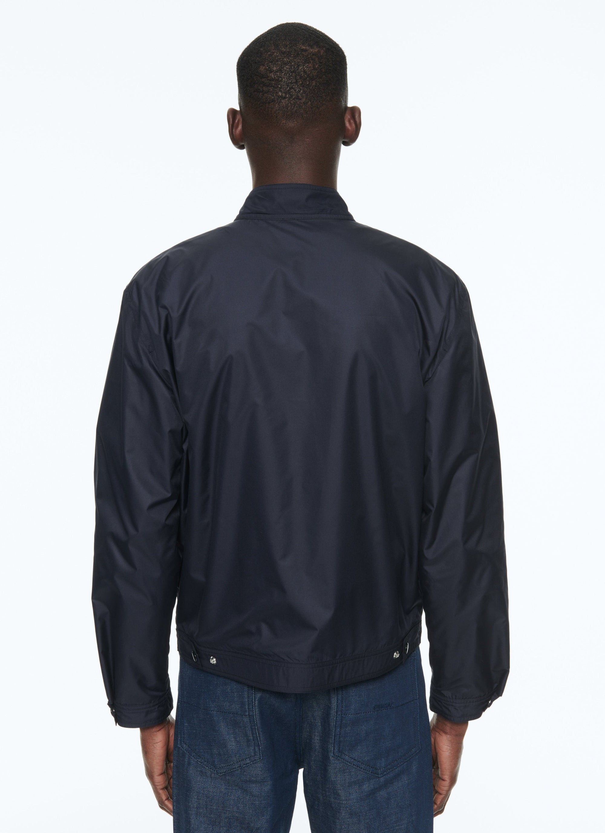 Blouson déperlant à zip - Marine