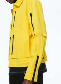 Blouson multi-poches à col chemise - Jaune