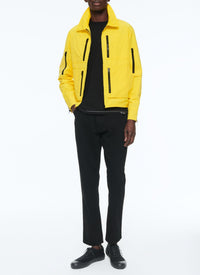 Blouson multi-poches à col chemise - Jaune