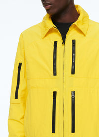 Blouson multi-poches à col chemise - Jaune