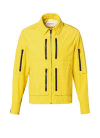 Blouson multi-poches à col chemise - Jaune