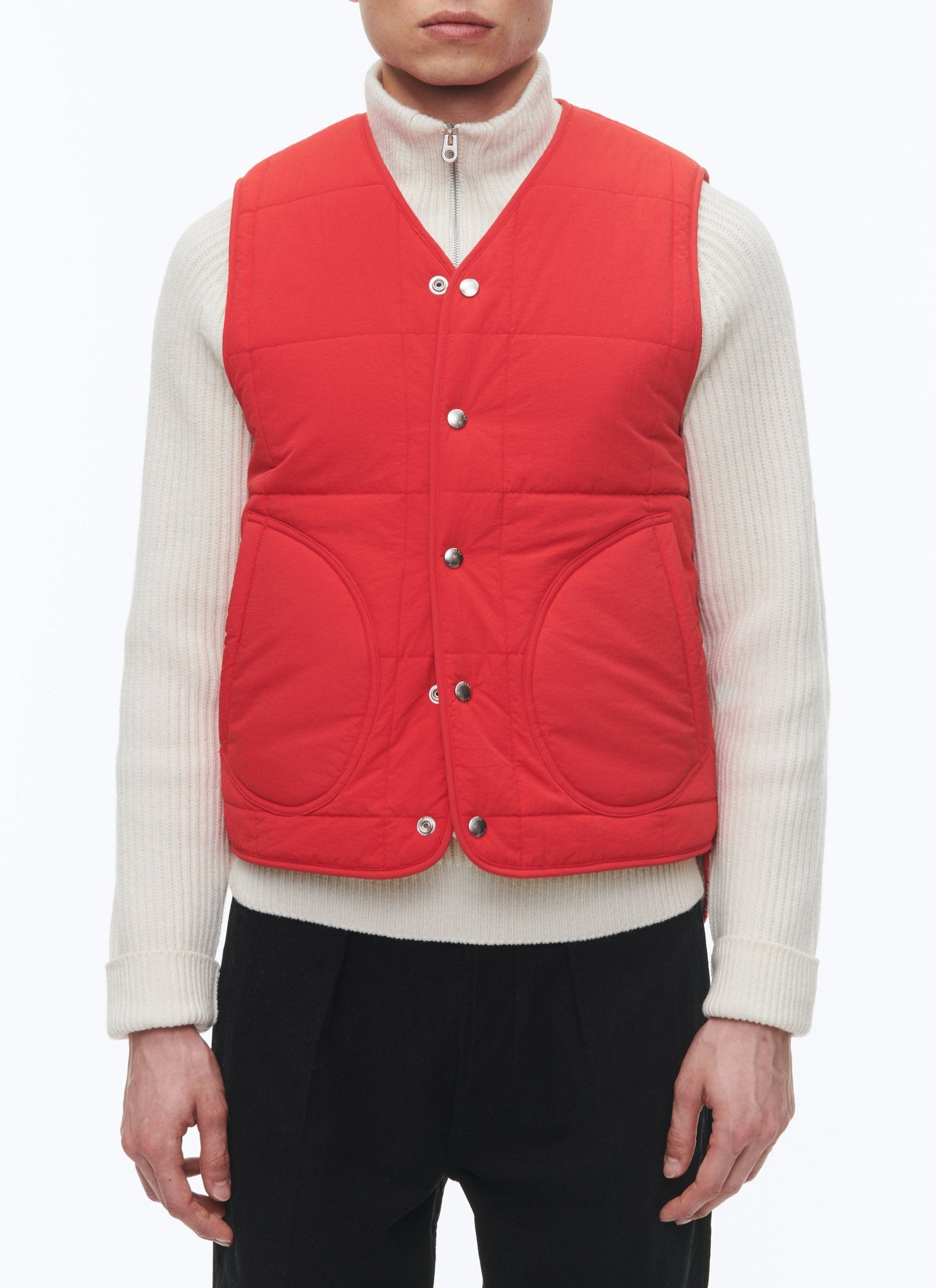 Gilet déperlant sans manches - Rouge Vif