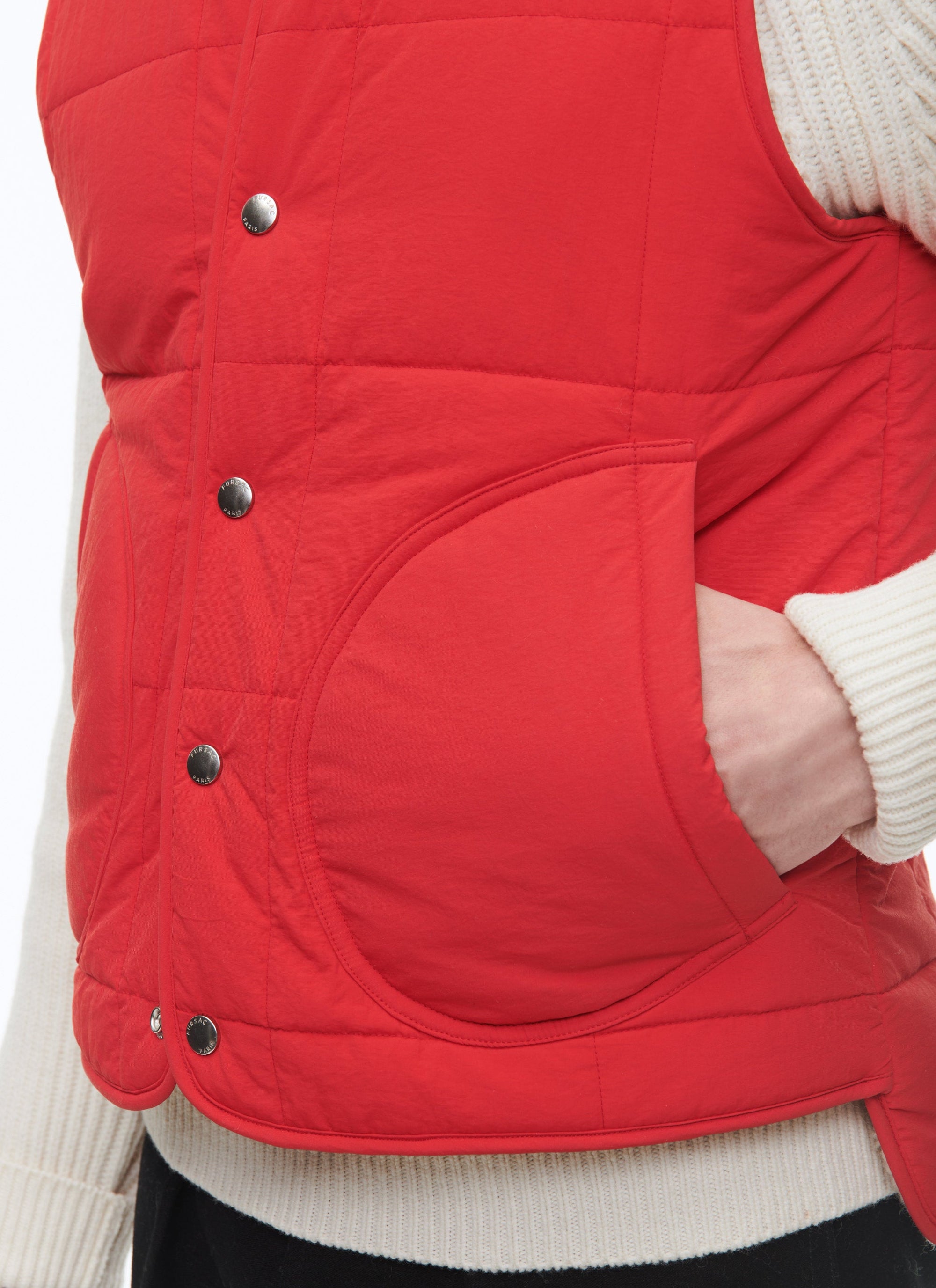 Gilet déperlant sans manches - Rouge Vif