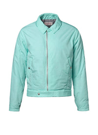 Blouson en toile technique froissée - Bleu glacier