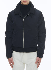 Blouson zippé à poches - Bleu Nuit