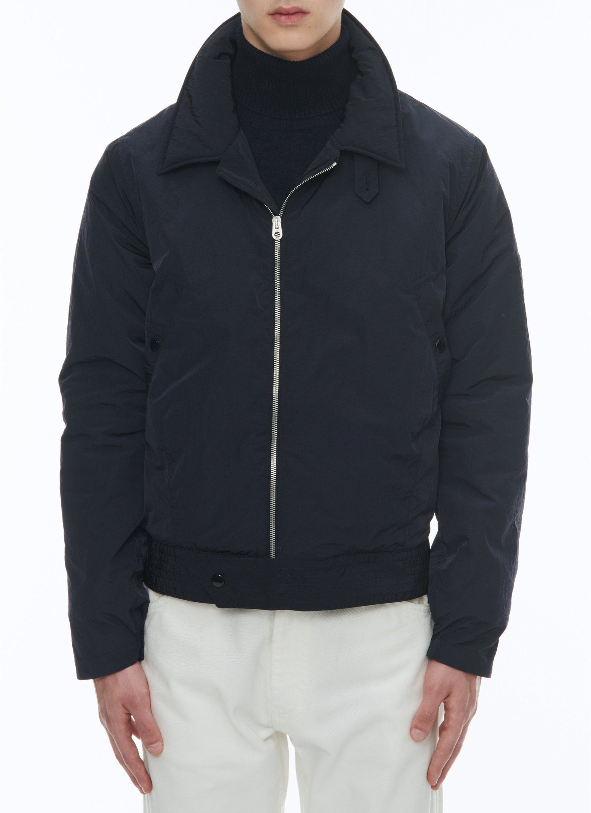 Blouson zippé à poches - Bleu Nuit