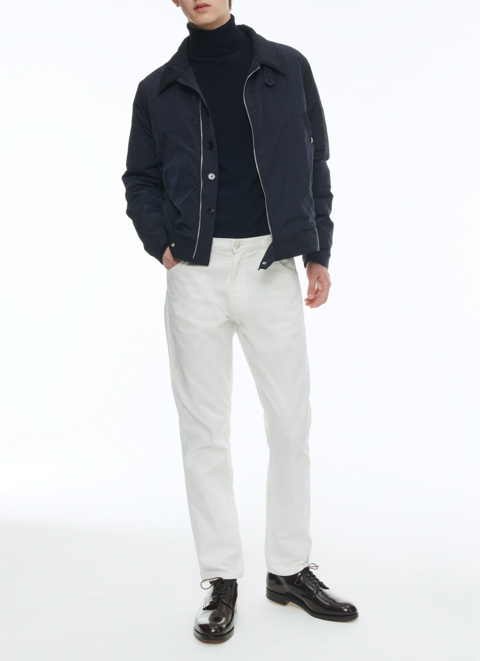 Blouson zippé à poches - Bleu Nuit