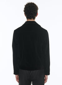 Blouson zippé en velours - Noir