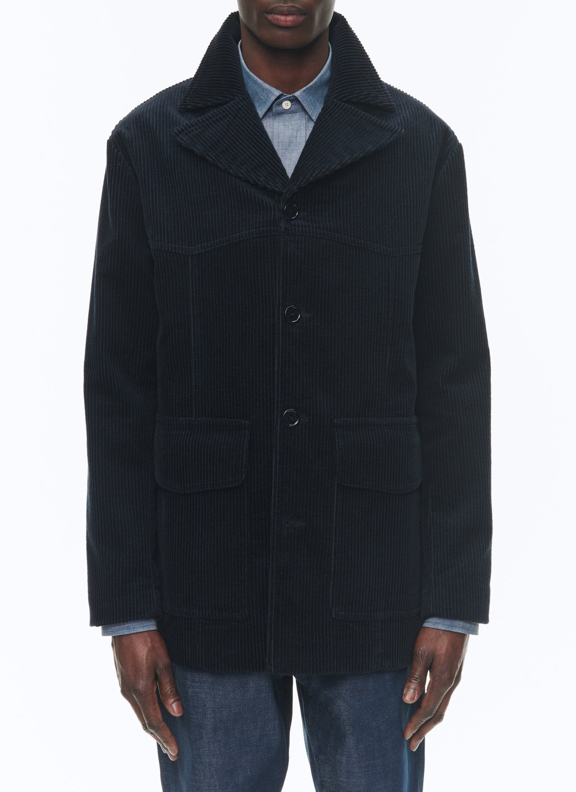 Veste en velours côtelé - Marine