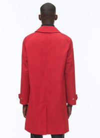 Cotton shirt collar coat - Red
