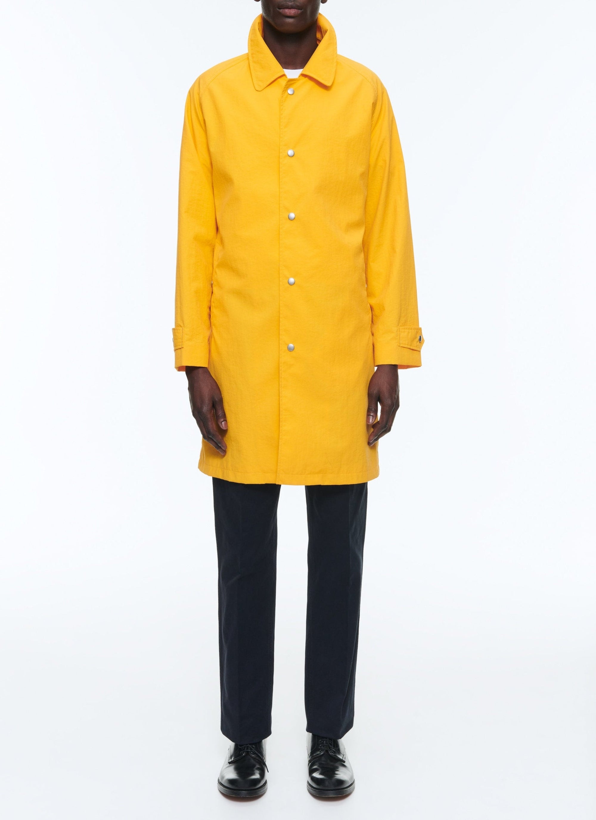 Water-repellent button-down coat - Bright Yellow
