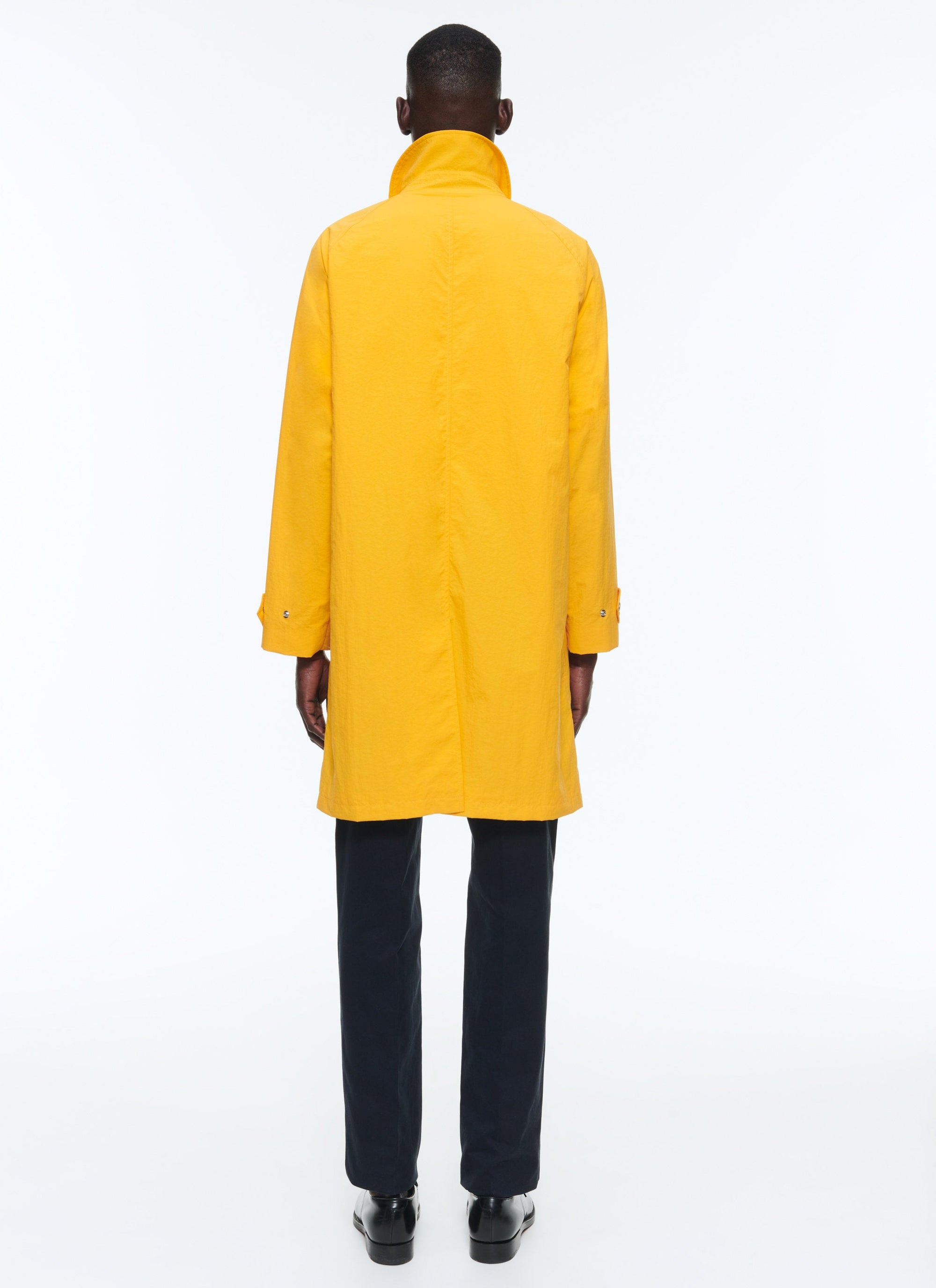 Water-repellent button-down coat - Bright Yellow