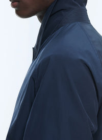 Manteau déperlant en coton Solaro - Marine