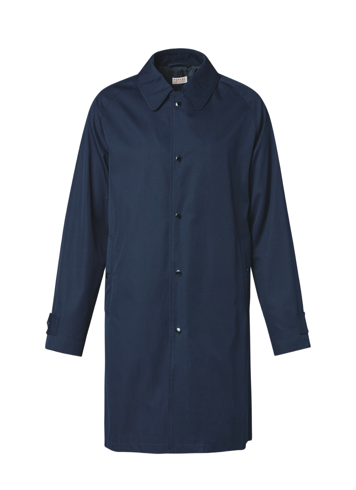 Manteau déperlant en coton Solaro - Marine