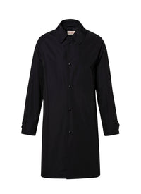 Water-repellent coat with button fastening - Navy