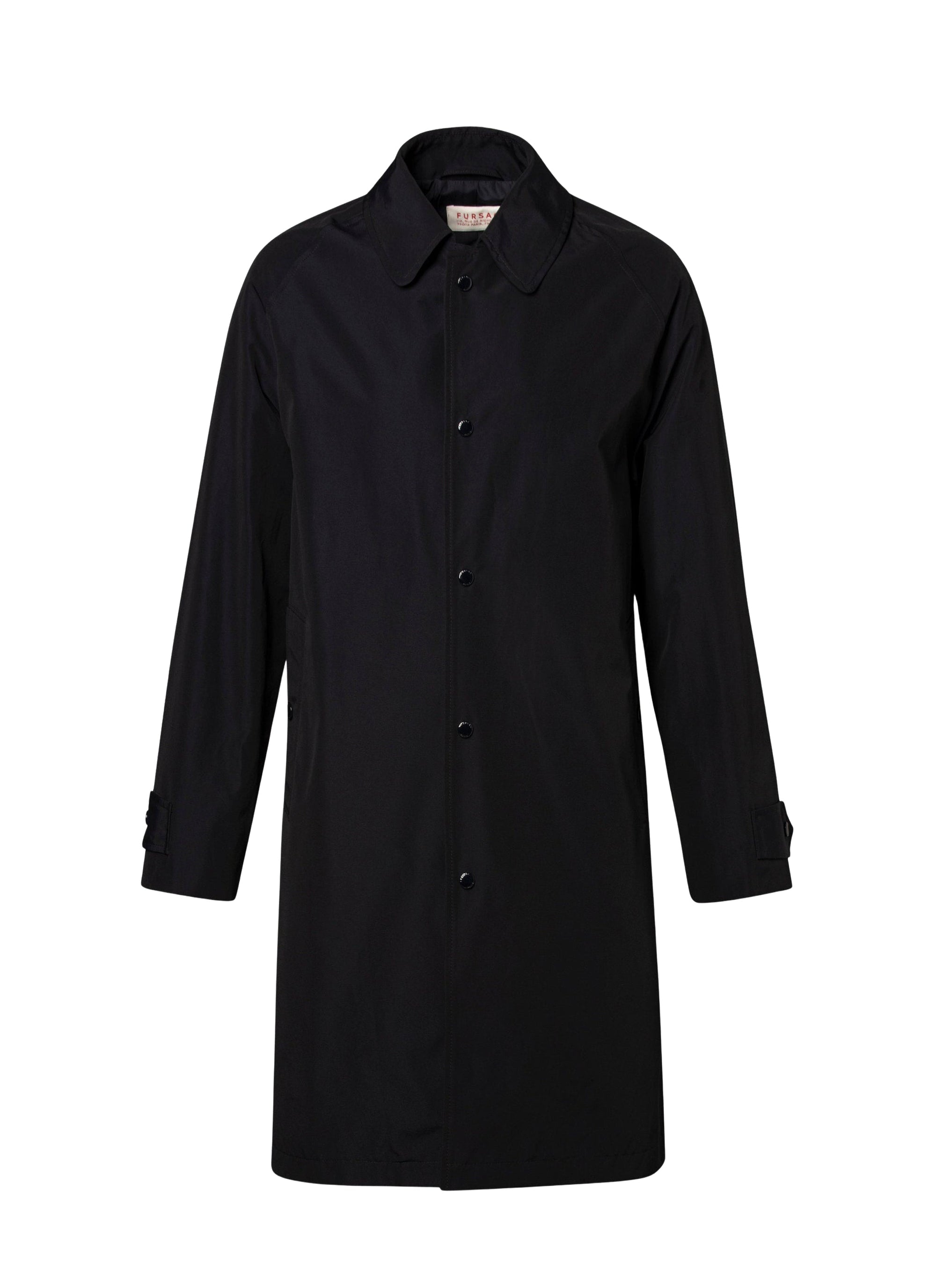 Water-repellent coat with button fastening - Navy