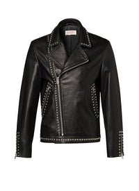 Leather studded jacket - Black