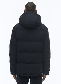 Doudoune à capuche en toile déperlante - Bleu Marine