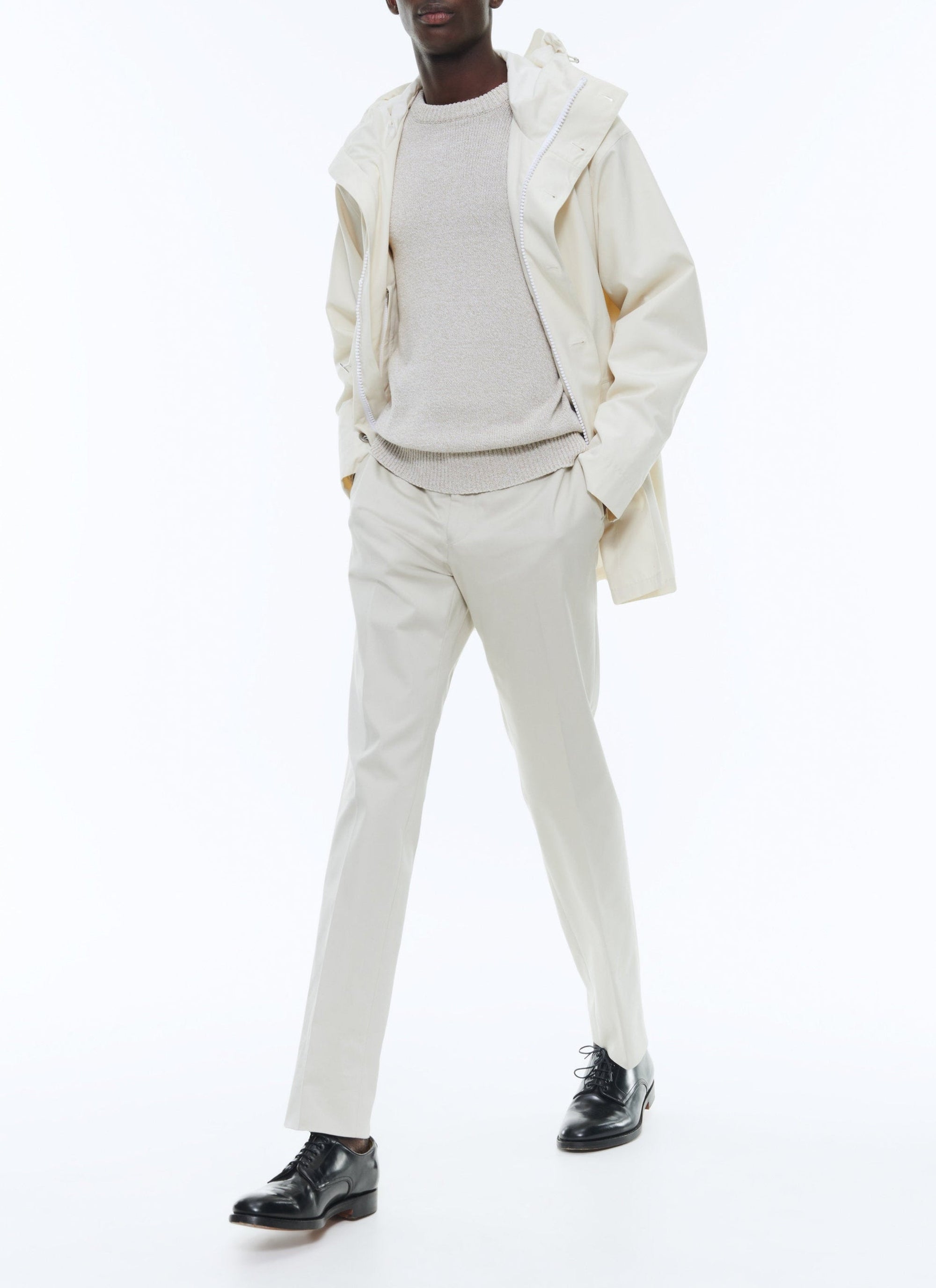 Parka à col montant - Écru