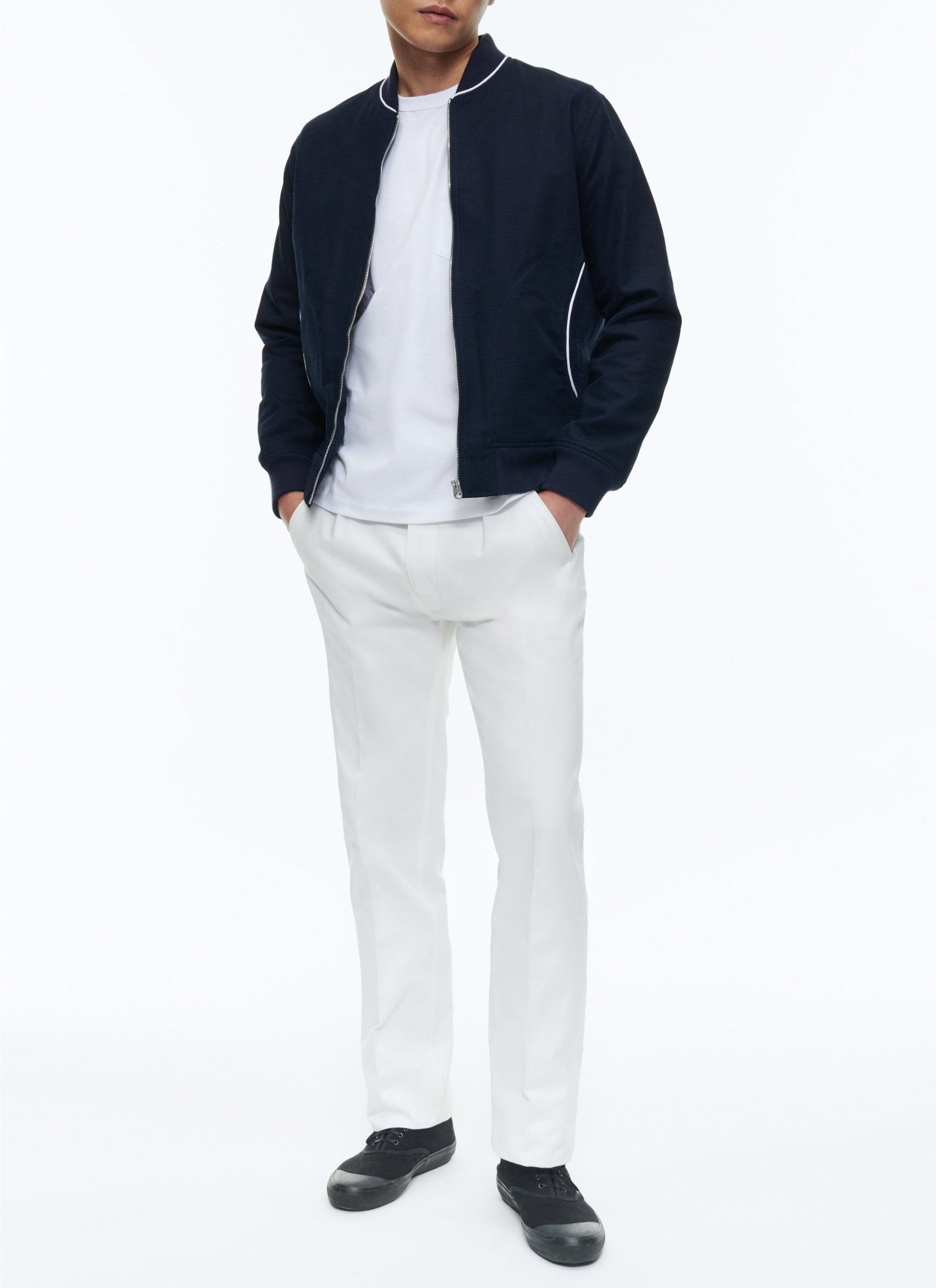 Blouson à fermeture éclair - Petrole