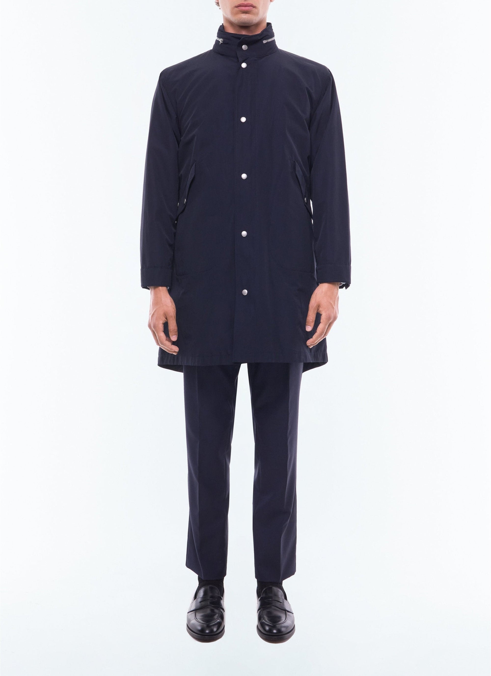 Parka à col montant déperlante - Marine