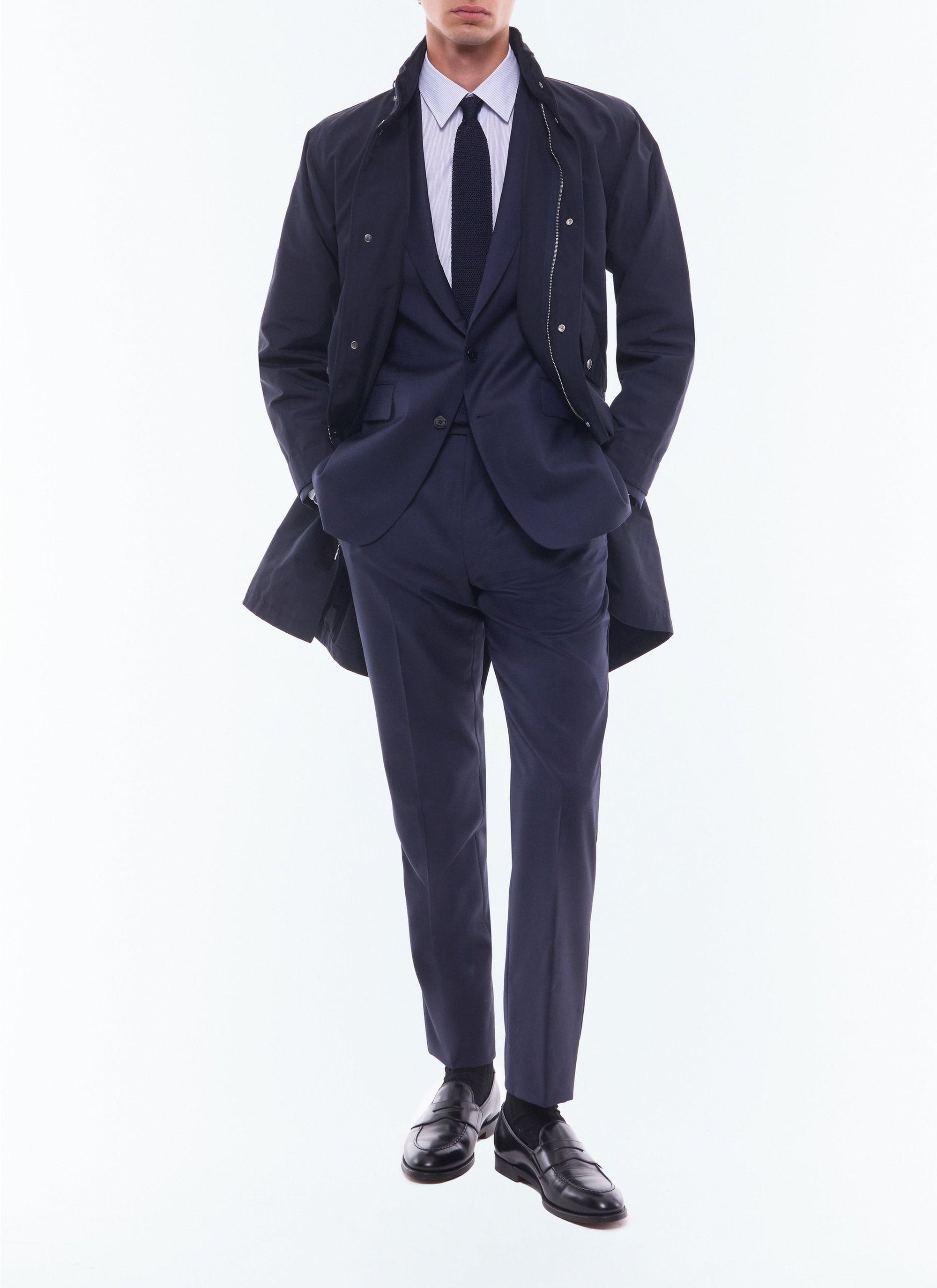 Parka à col montant déperlante - Marine