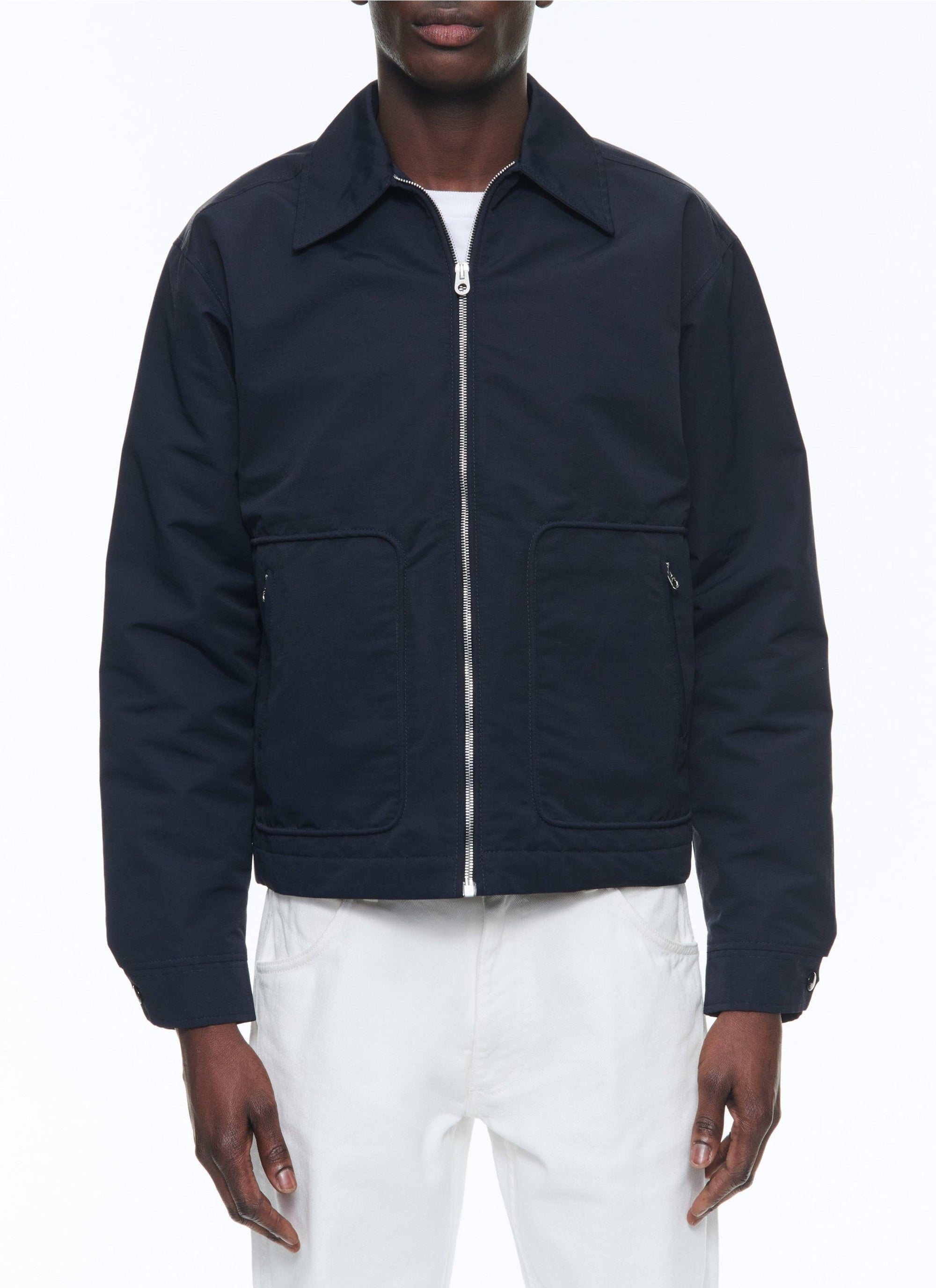 Blouson zippé à poches - Marine