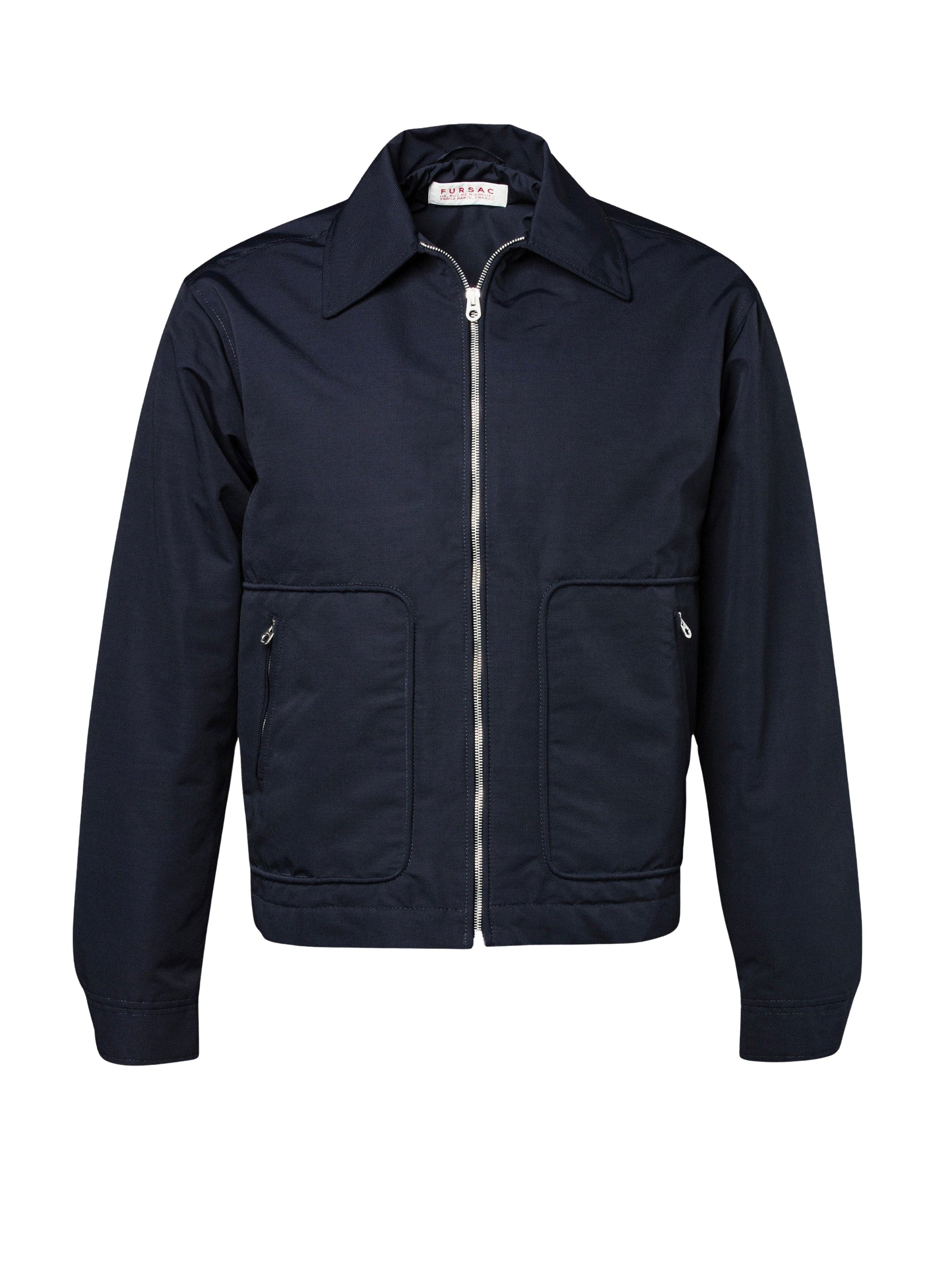 Blouson zippé à poches - Marine