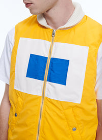 Sleeveless zip down jacket - Bright Yellow