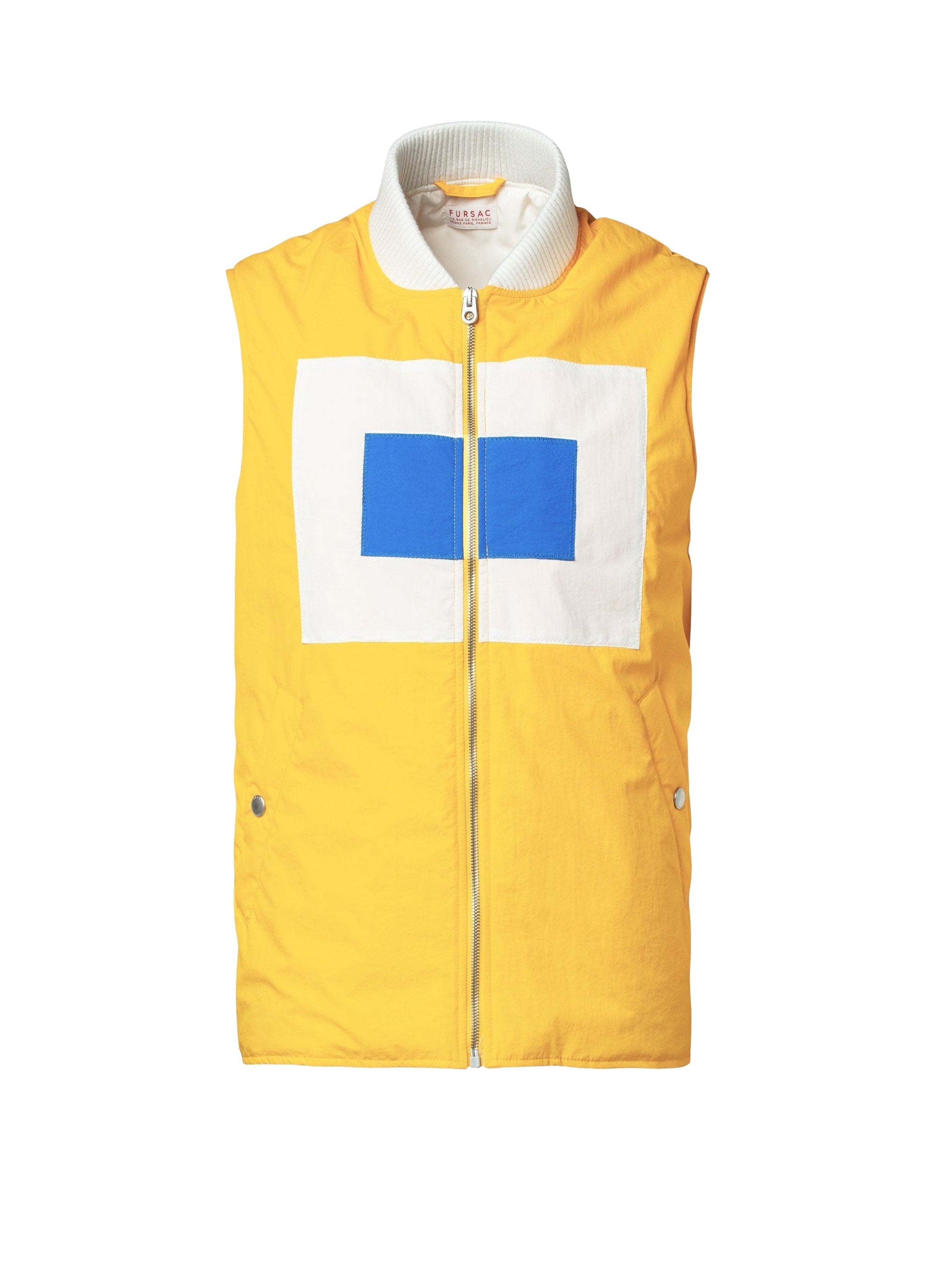 Sleeveless zip down jacket - Bright Yellow