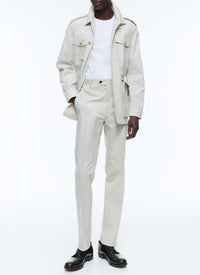 Buttoned safari jacket - Grège