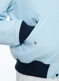 Bomber zippé à poches - Bleu Clair