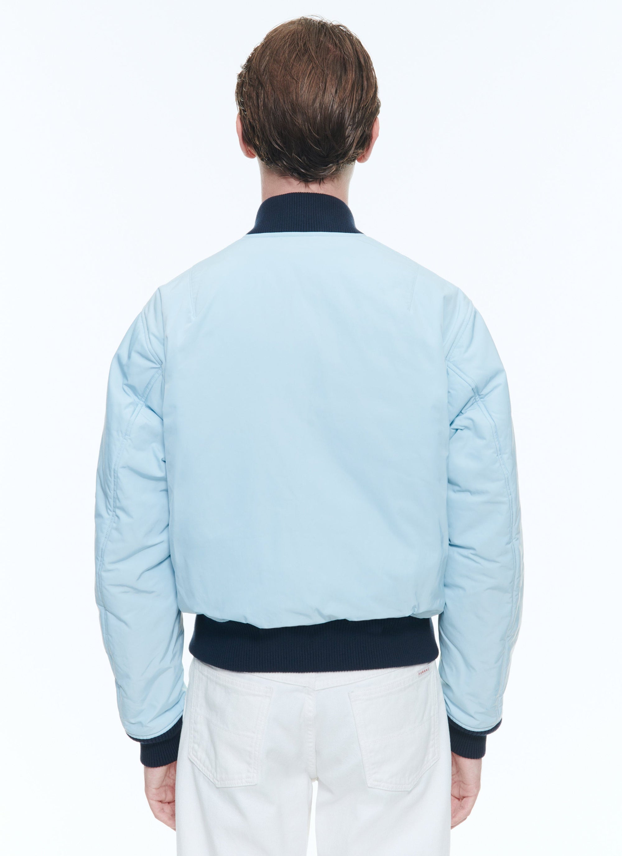 Bomber zippé à poches - Bleu Clair