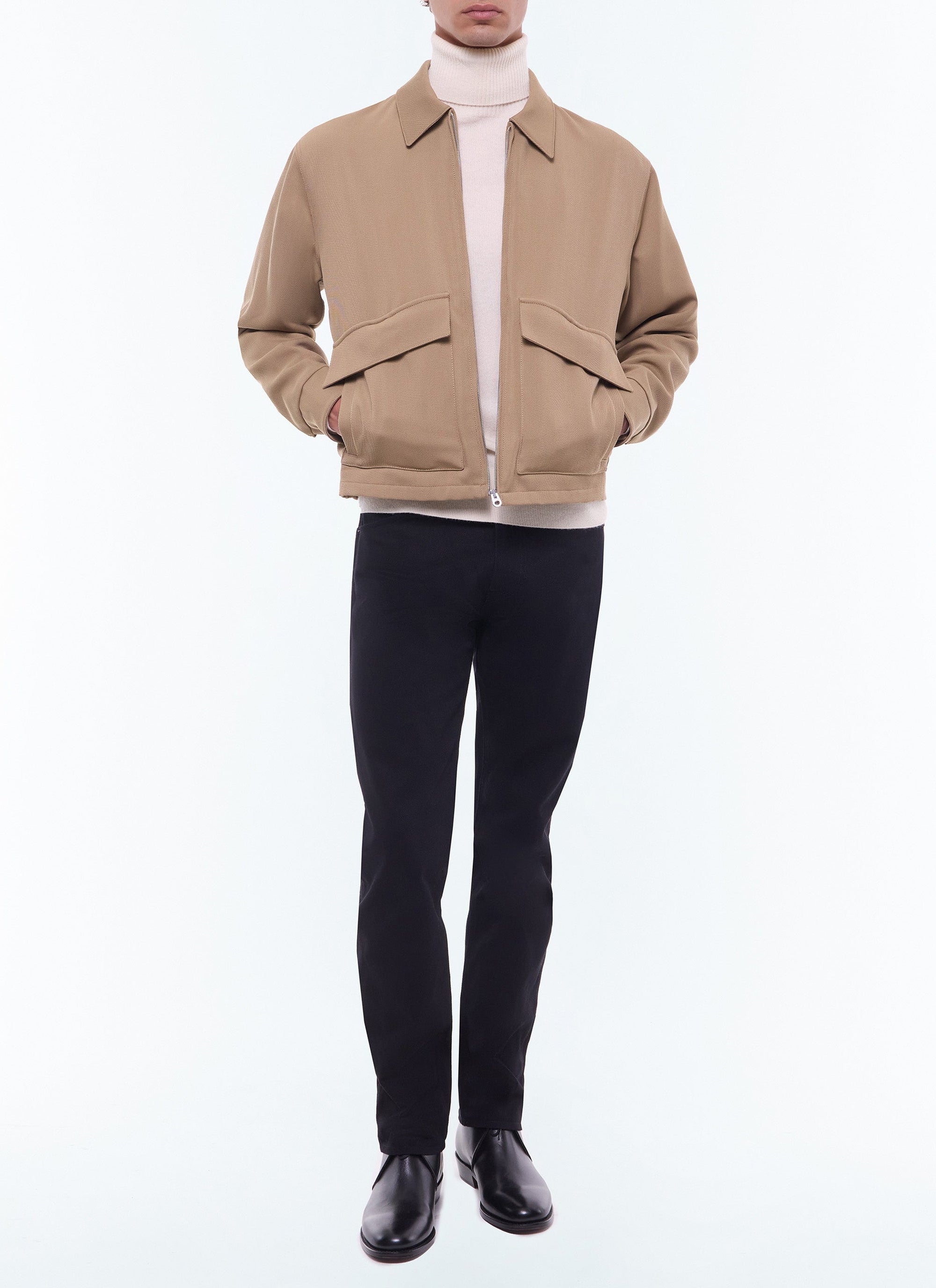 Wool blend jacket - Ficelle