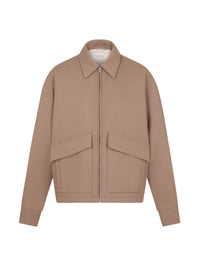 Blouson en laine mélangée - Ficelle