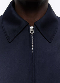 Wool blend jacket - Navy Blue