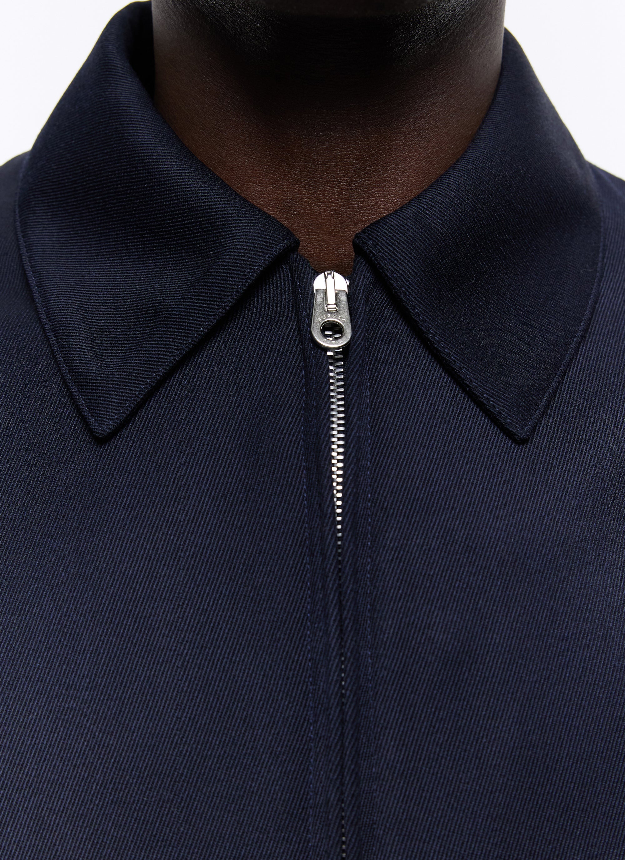 Wool blend jacket - Navy Blue