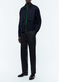 Wool blend jacket - Navy Blue