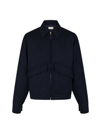 Blouson en laine mélangée - Marine