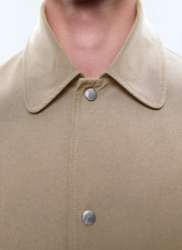 Manteau en tissu technique déperlant - Beige