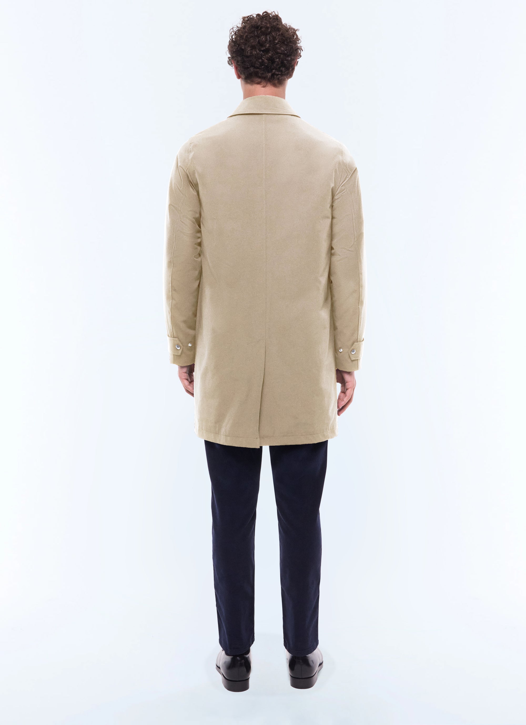 Manteau en tissu technique déperlant - Beige