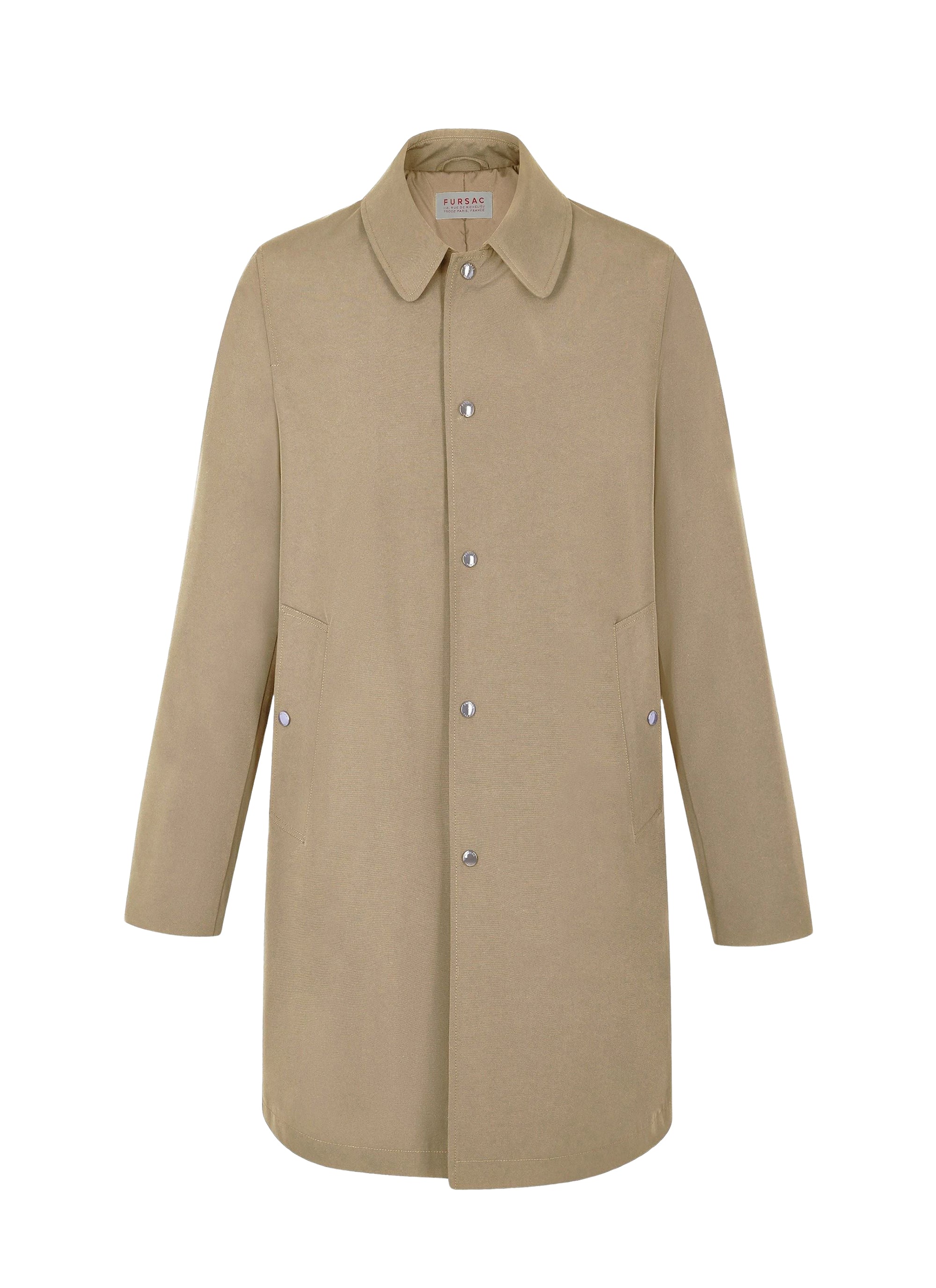 Manteau en tissu technique déperlant - Beige