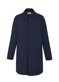 Coat in water-repellent technical fabric - Navy Blue