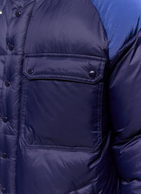 Water-repellent down jacket with removable mittens - Navy Blue