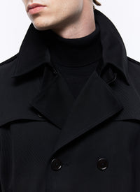 Trench-coat à col tailleur - Noir