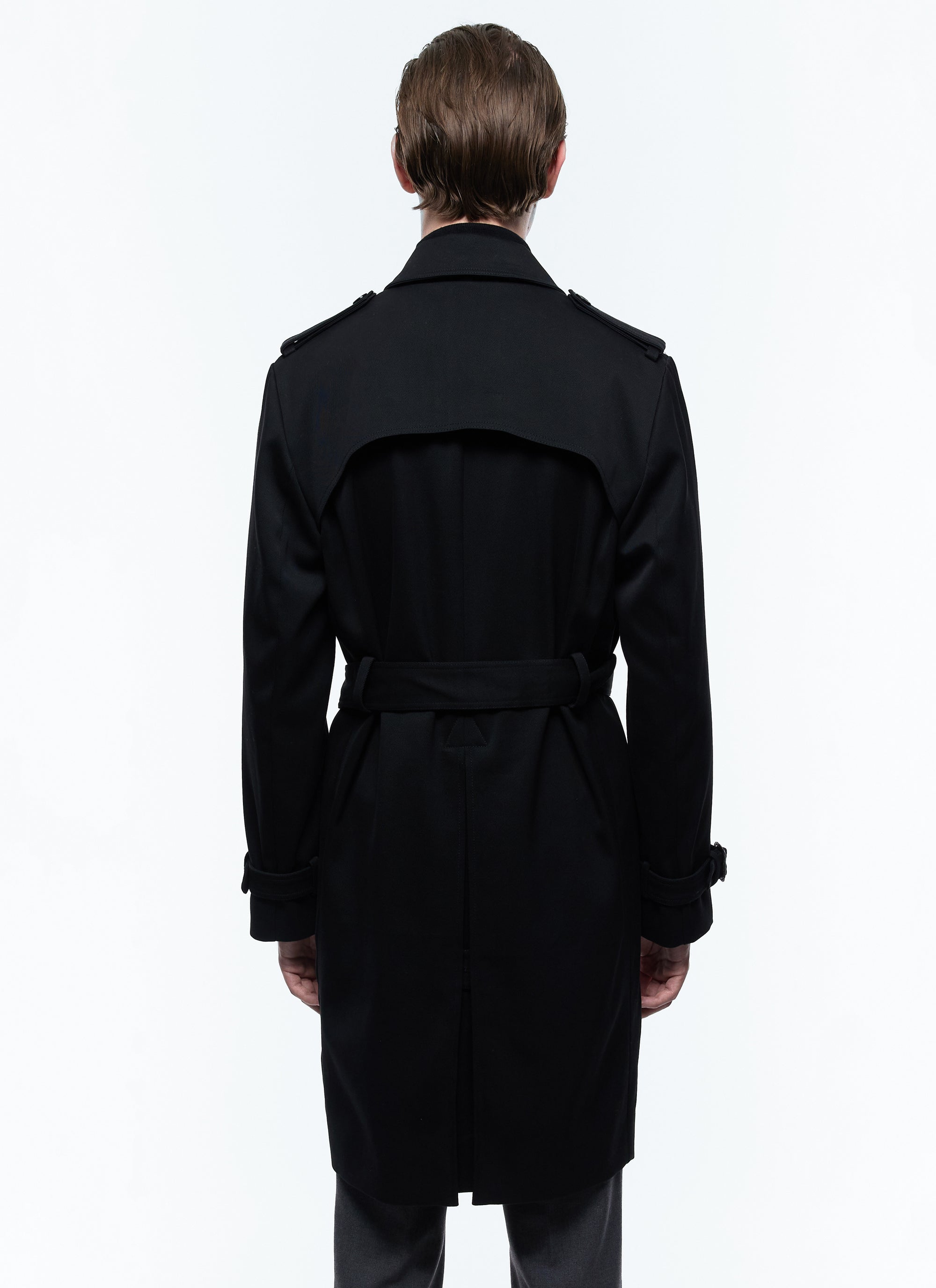 Trench-coat à col tailleur - Noir