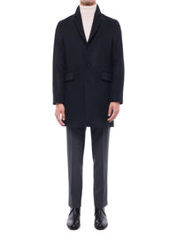 Manteau en laine et cachemire - Noir