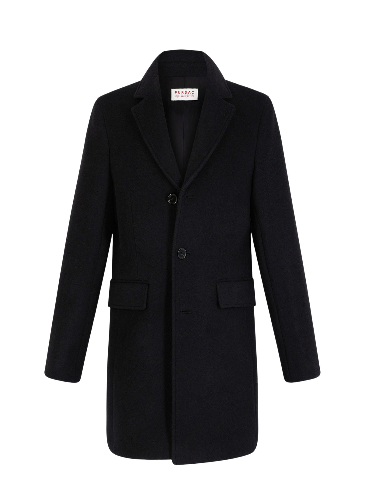 Manteau en laine et cachemire - Noir